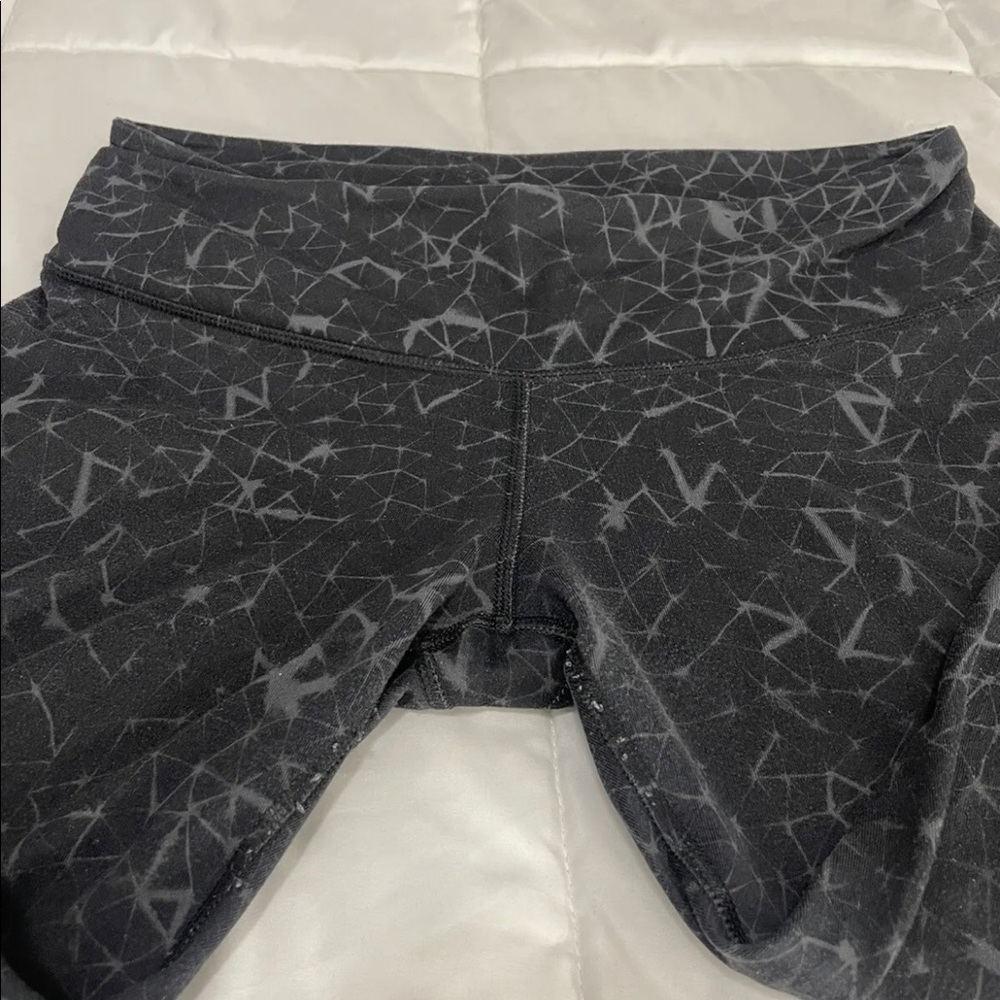 Lululemon Wunder Under Mid-Rise Crop Full-On Luon  Black Sz 8